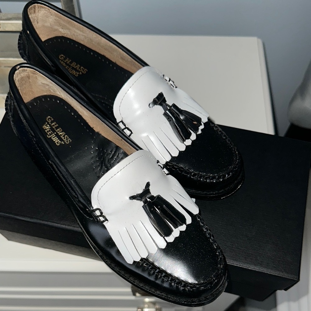 G.H. Bass & Co. Women's Black and White Loafers
